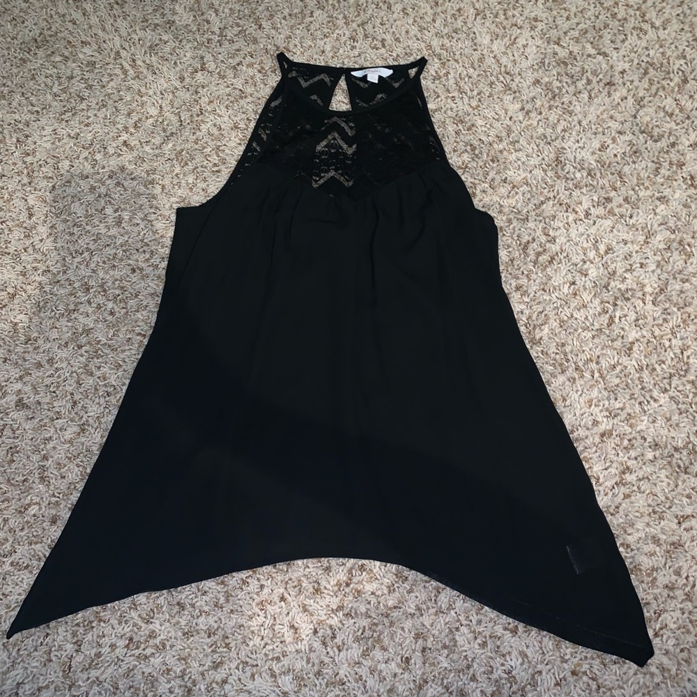 Black Lace Tank Top